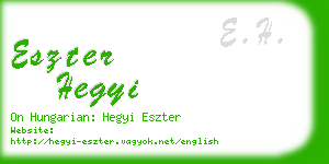 eszter hegyi business card